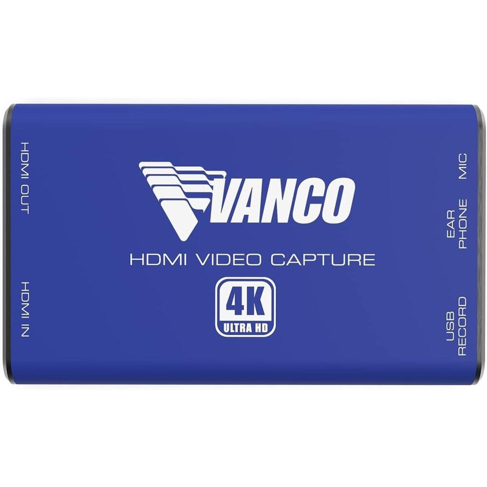 Vanco 4K HDMI to USB Video Capture Device w/Audio De & Embedding